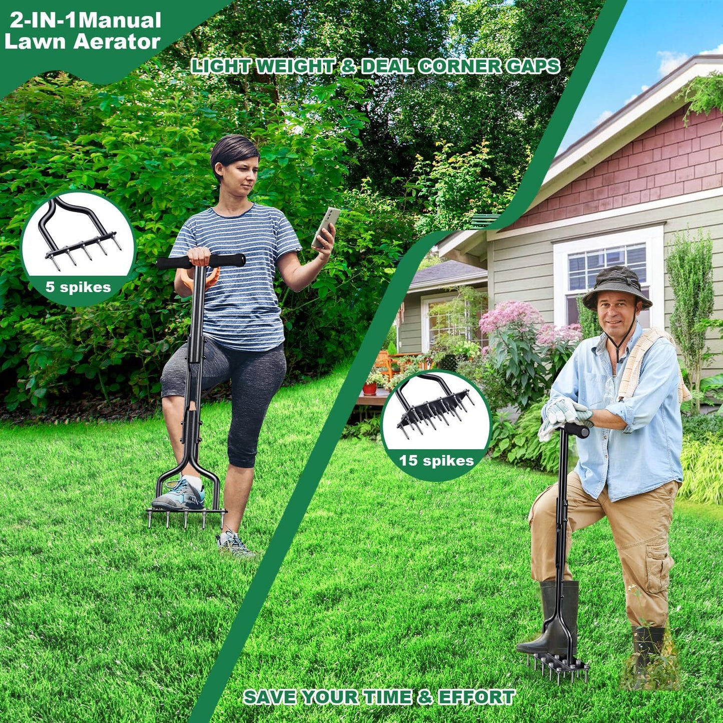 Dual-Action Lawn Aerator